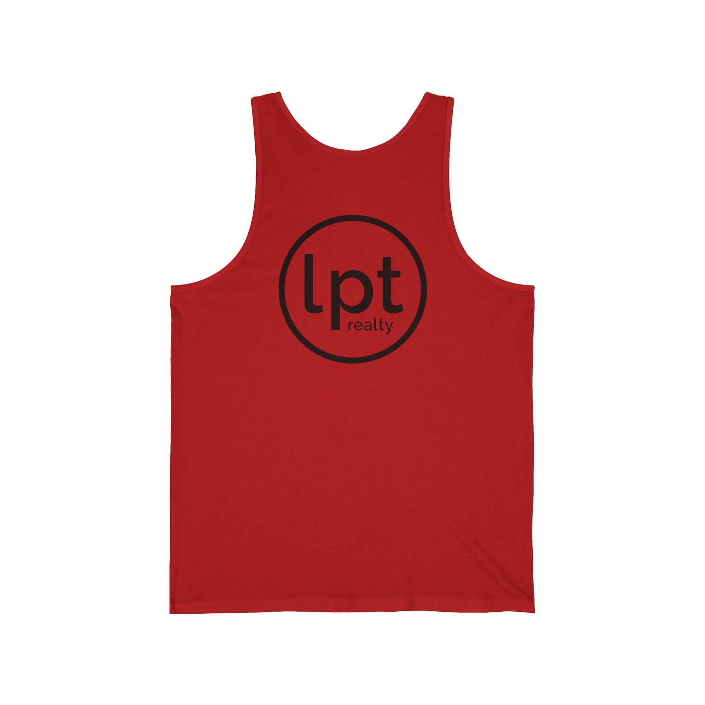 LPT Realty Funny Workout Tank Top Rep Collector, LPT Logo on Back Workout Tank Unisex Jersey Tank