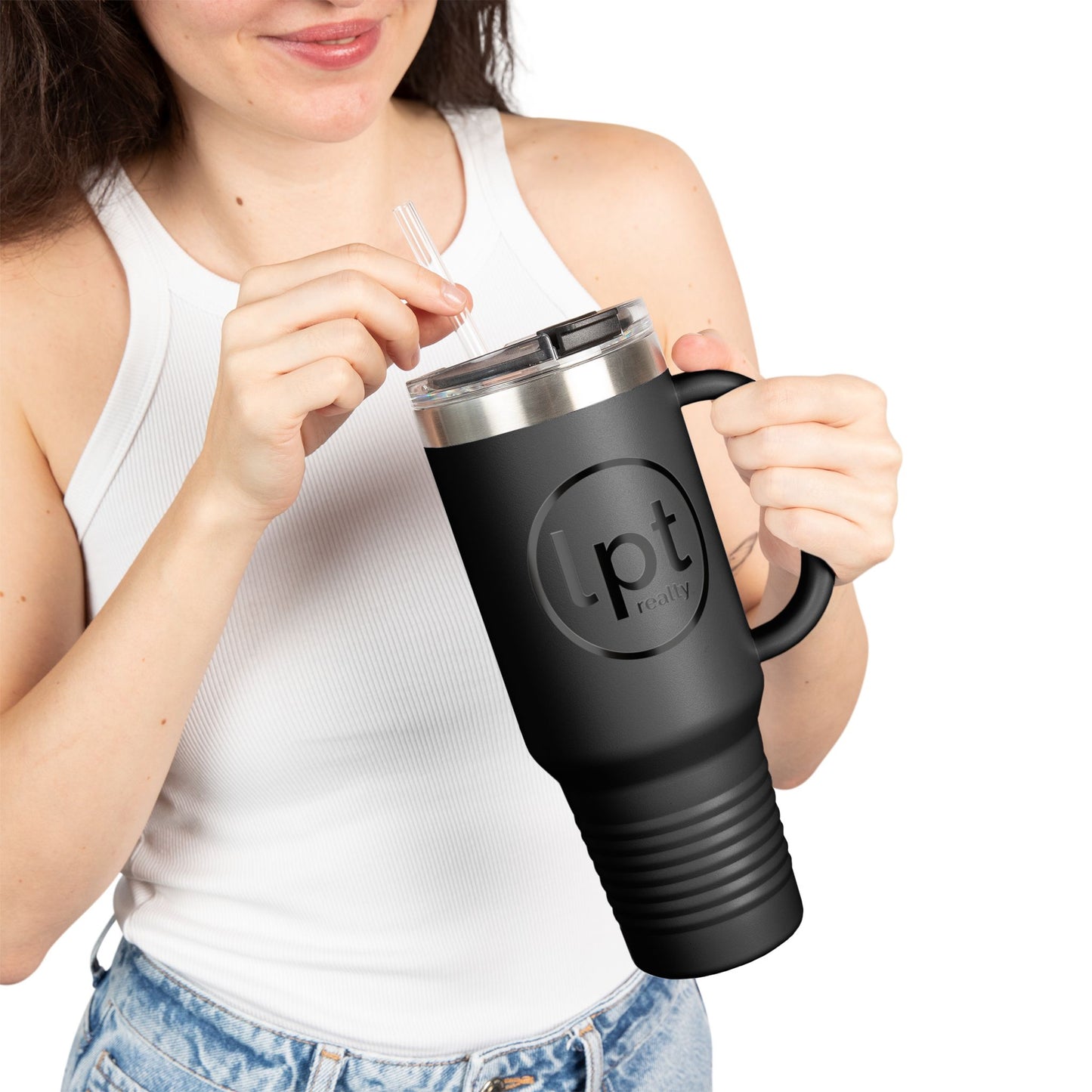 LPT Black Logo Insulated Travel Mug, 40oz