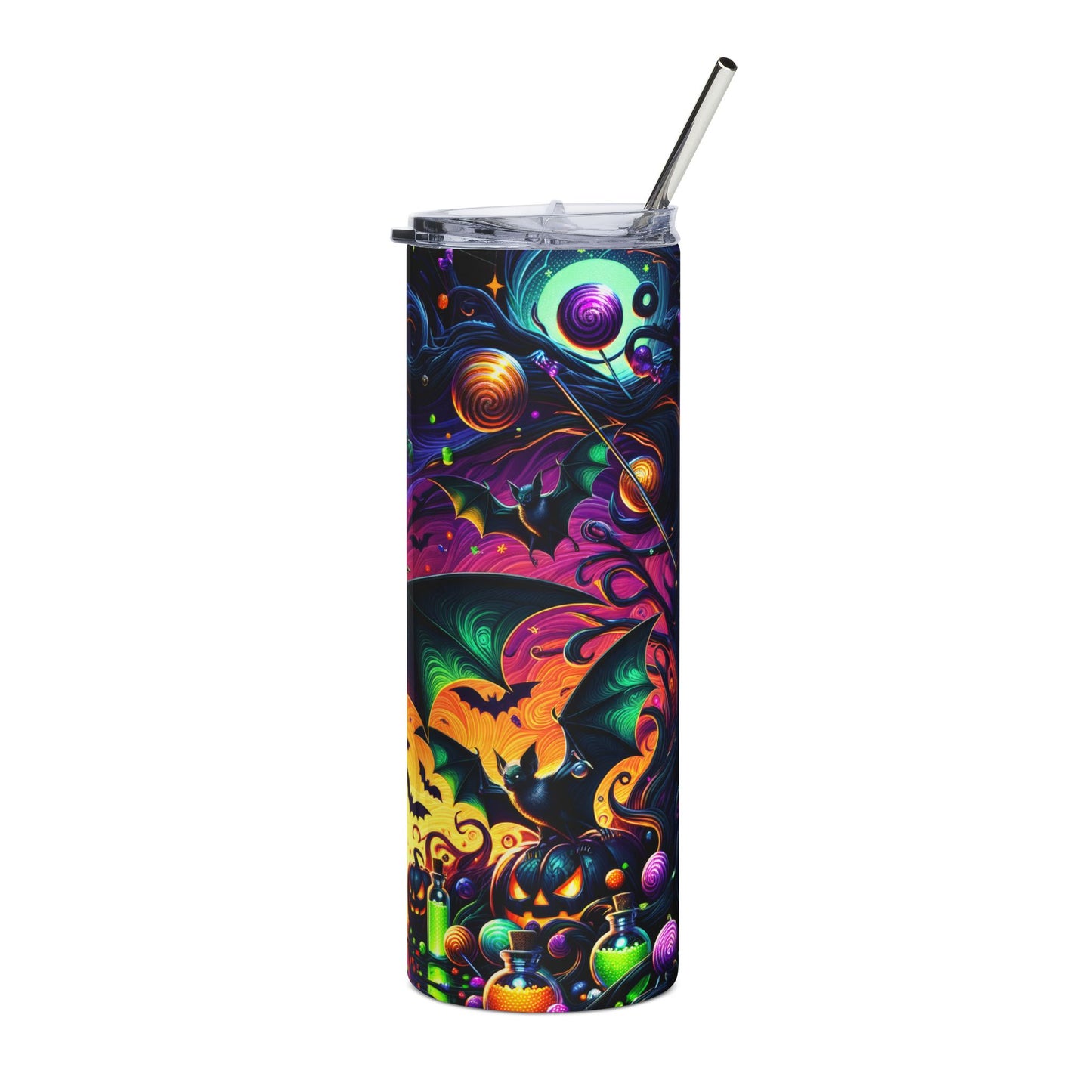 Spooky Season Halloween Bats Design 20 oz Skinny Tumbler