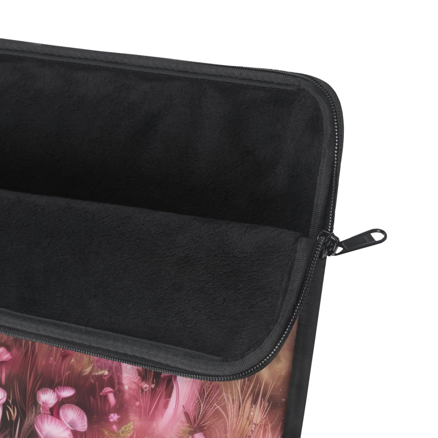 Dreamy Pink Mushrooms and Ethereal Fairy Laptop or Ipad Protective Sleeve 3 Sizes Available