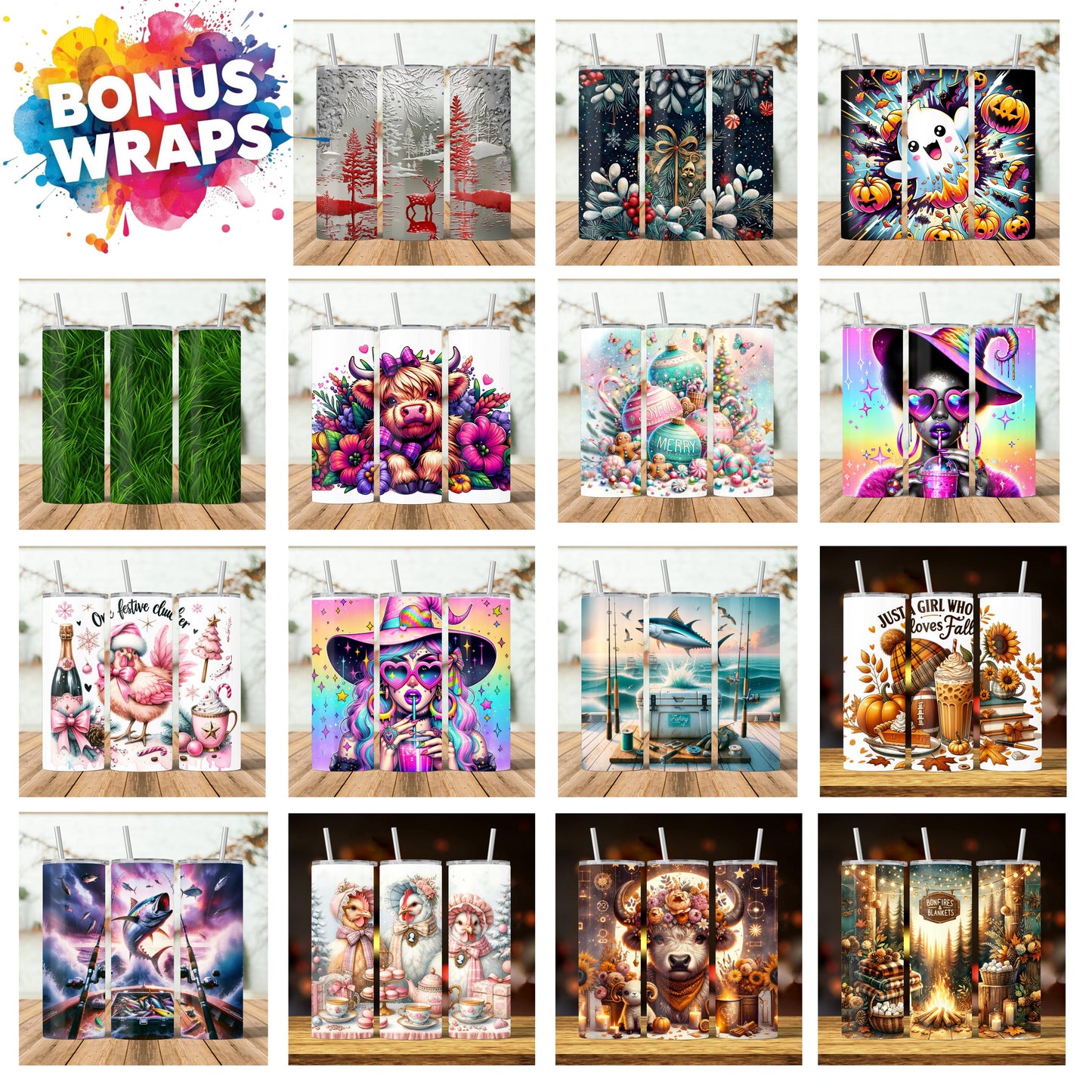 Gothic Mystical Dragonfly, 20oz Skinny Tumbler Wrap, Seamless Sublimation Design Templates Digital Download