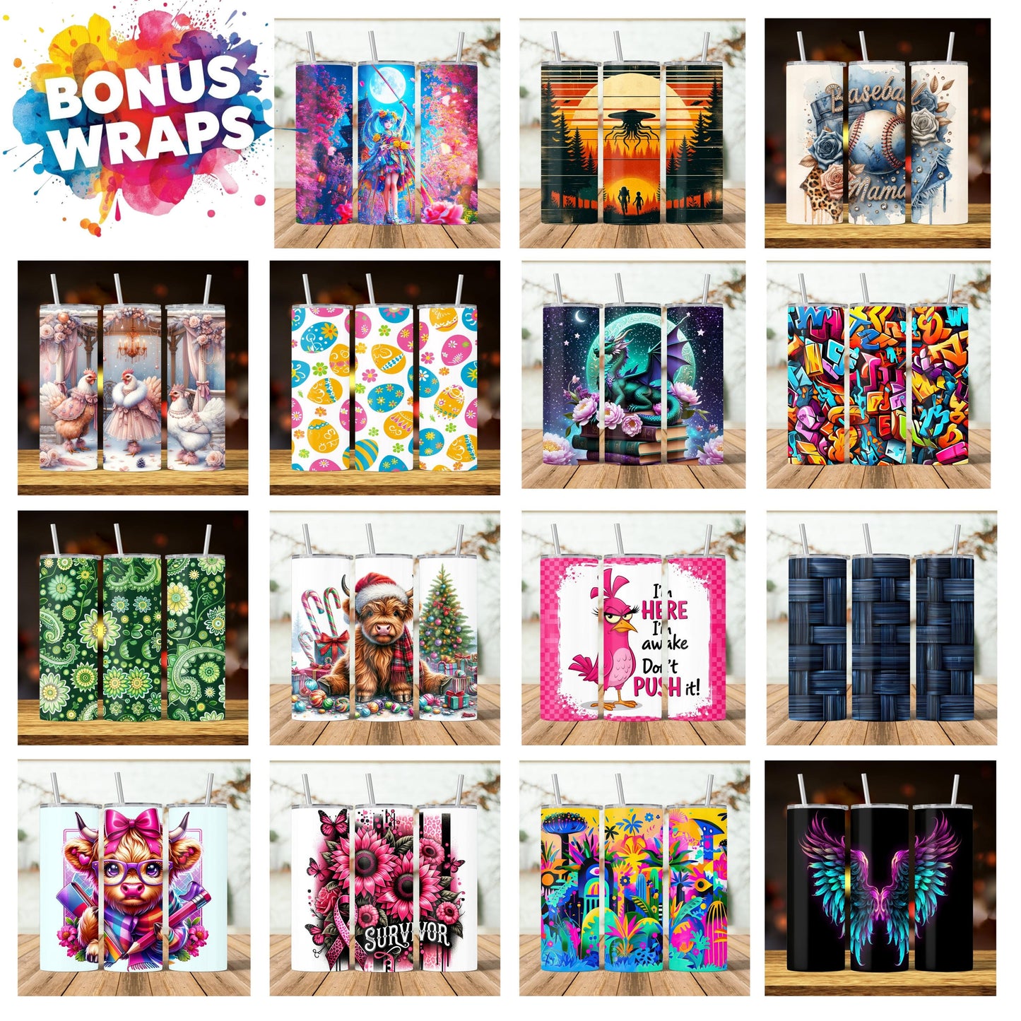 Saltwater Fishing 20 oz Skinny Tumbler Wrap Seamless Deep Sea Fishing Sublimation Design Template Digital Download