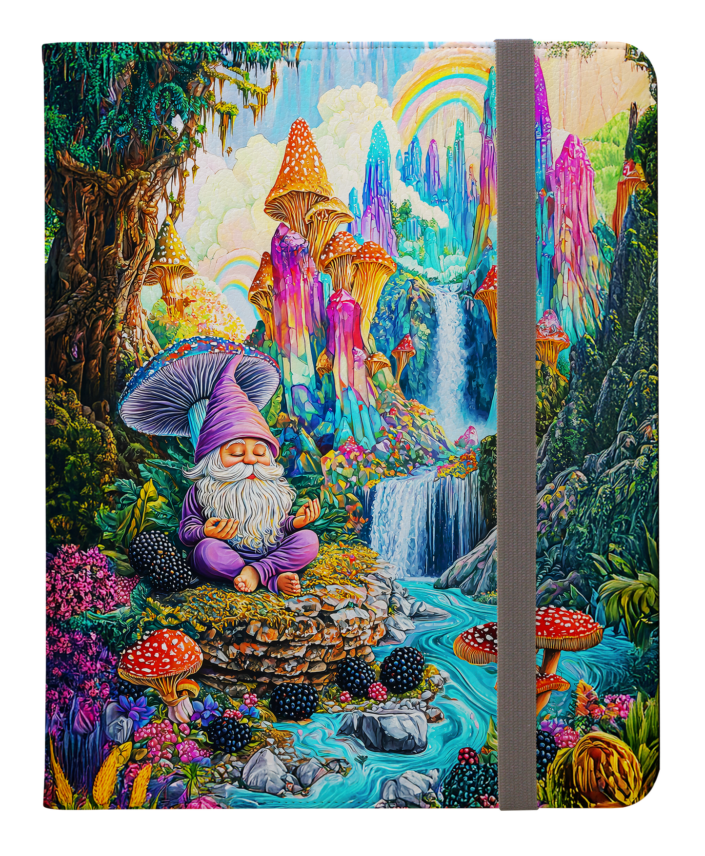 Enchanted Gnome in a Vibrant Mushroom Paradise Protective iPad Pro 11 & Pro 12.9 Protective Case and Pencil Holder