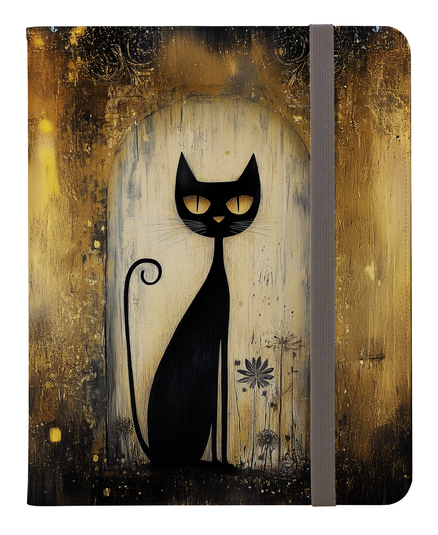 Mystique Regal Black Feline with a Golden Gaze Protective iPad Pro Folio Case