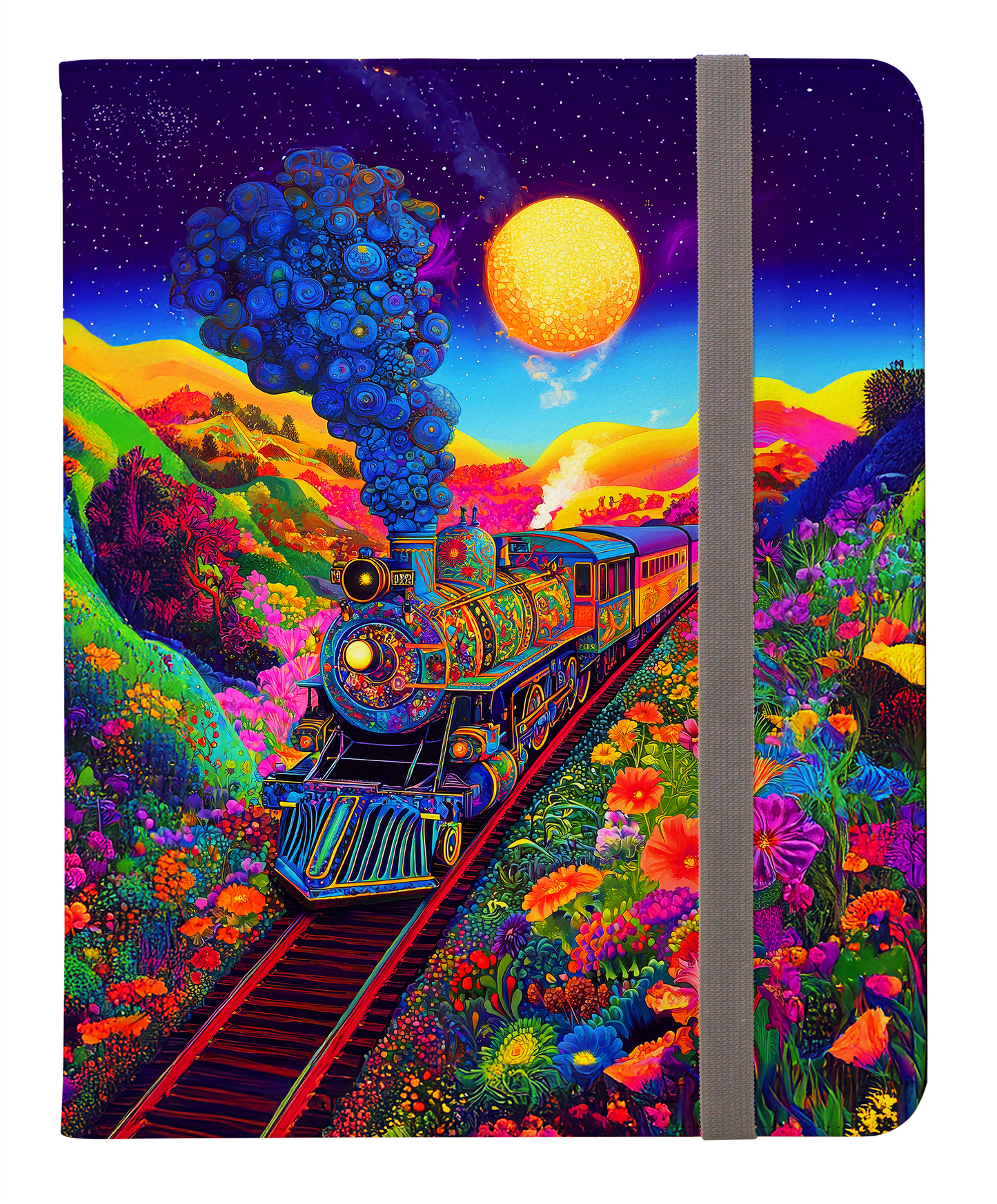 Psychedelic Voyage in Floral Express Under the Cosmic Sun Protective iPad Pro Folio Case