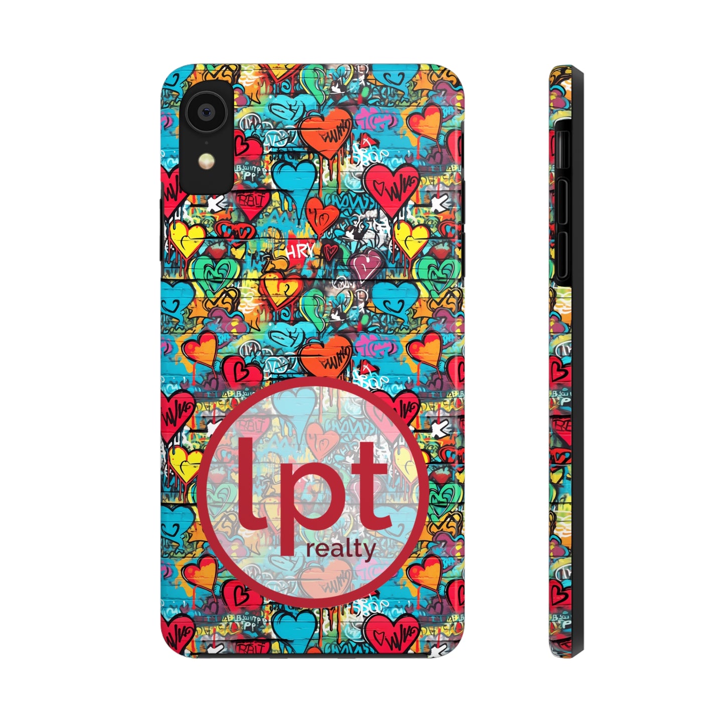 LPT Realty Logo -  Street Art Graffiti Hearts Design Iphone Tough Phone Case