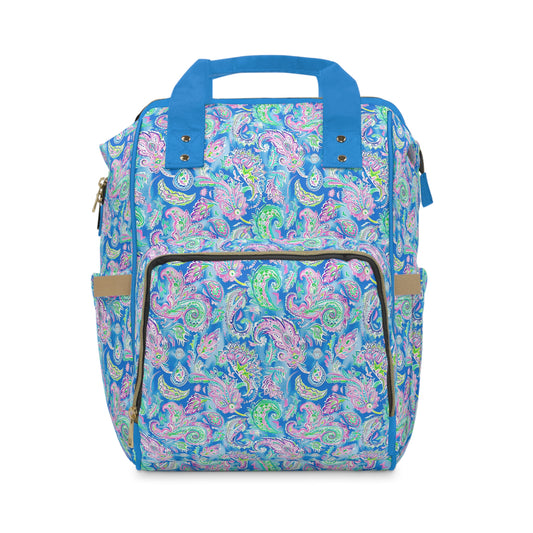 Pastel Paisley Whimsy: Delicate Design in Soft Hues Multifunctional Diaper Backpack