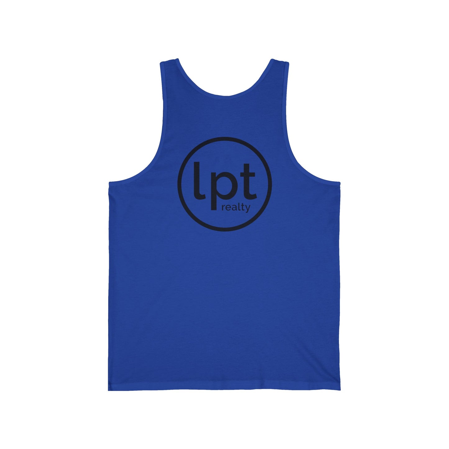 LPT Realty Funny Workout Tank Buffering My Motivation, LPT Logo on Back Workout Tank Unisex Jersey Tank