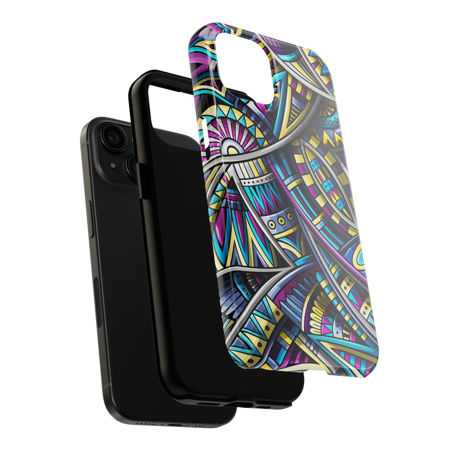 Tribal Colorful Abstract Design Iphone Tough Phone Case