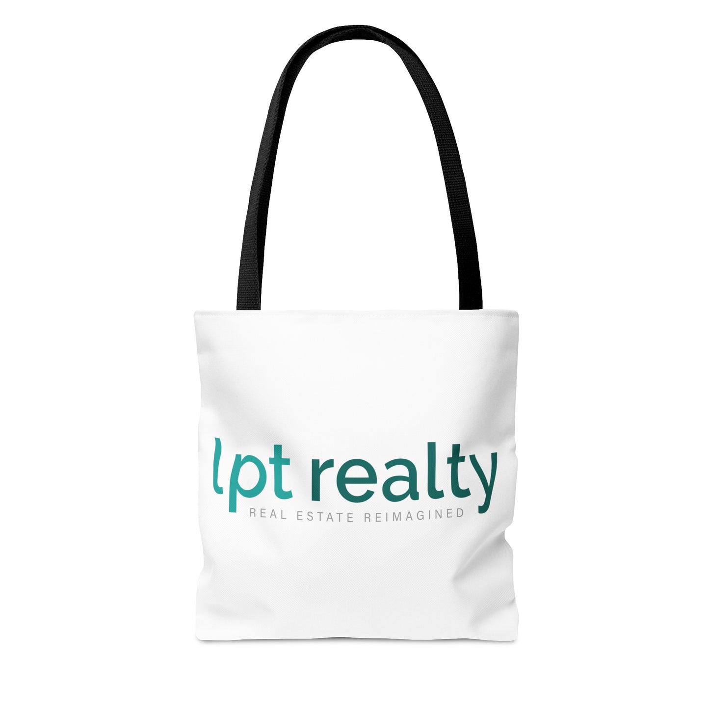 LPT Realty Logo's on Both Sides in Teal - Canvas Tote 3 Sizes