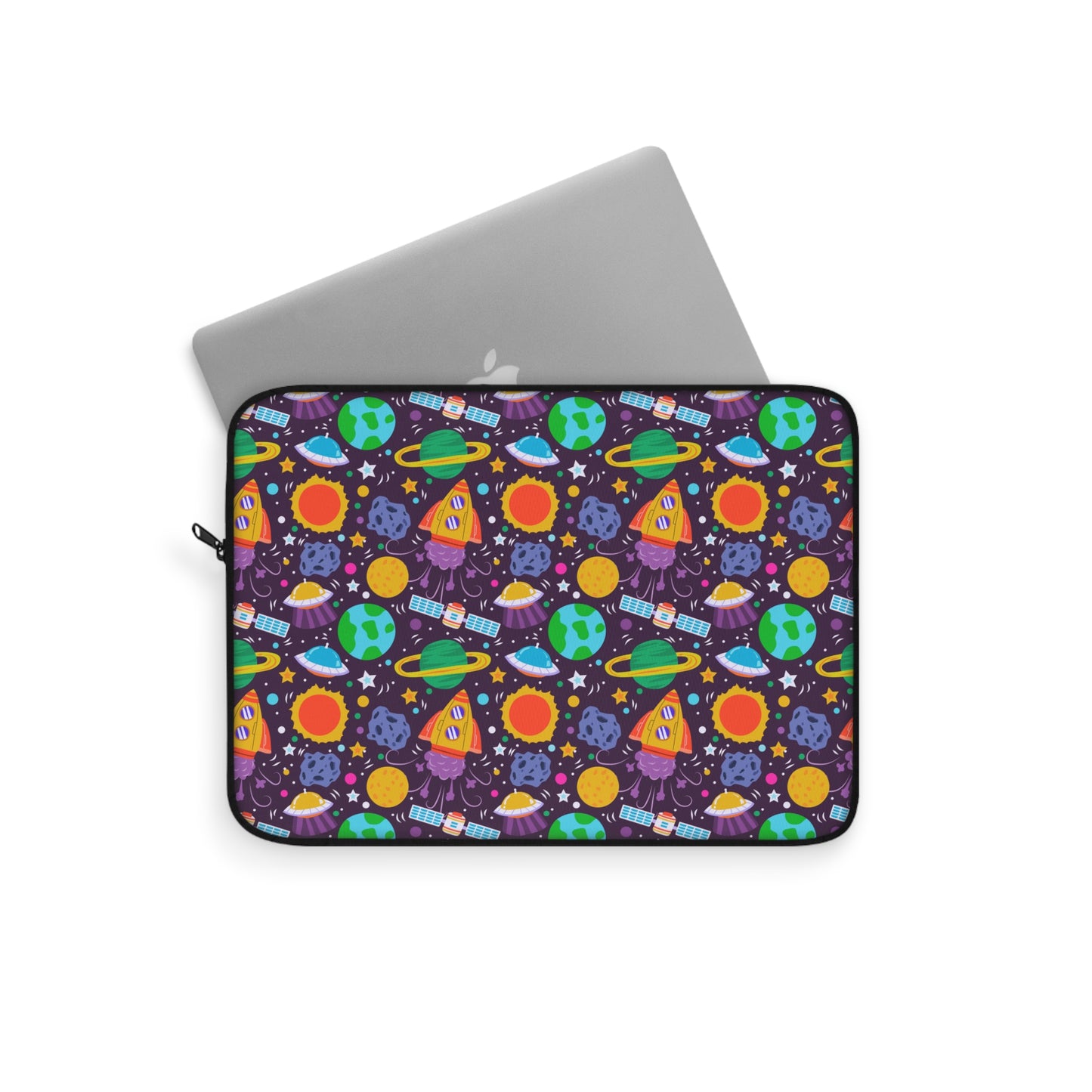 Galactic Adventure: Kids' Spaceships, Planets, and Stars Laptop or Ipad Protective Sleeve 3 Sizes Available