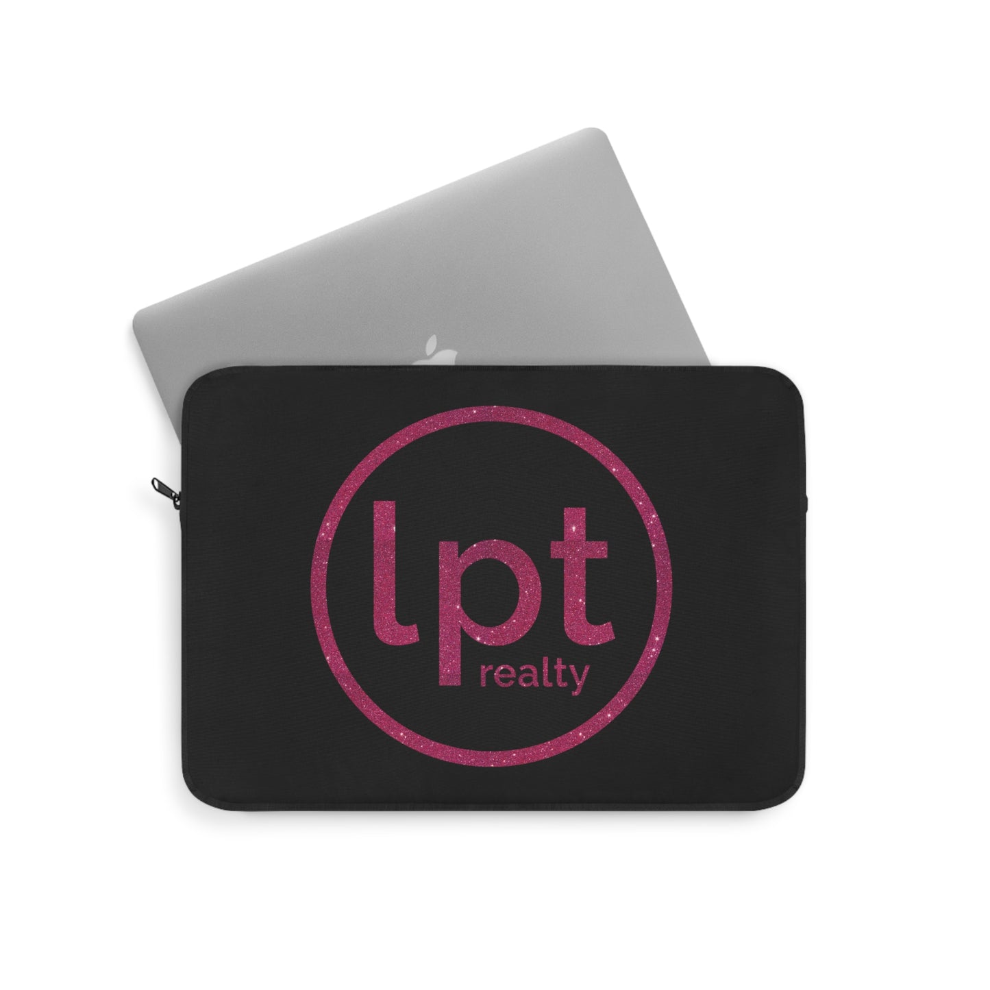 LPT Realty Logo in Pink Sparkle Laptop or Ipad Protective Sleeve 3 Sizes