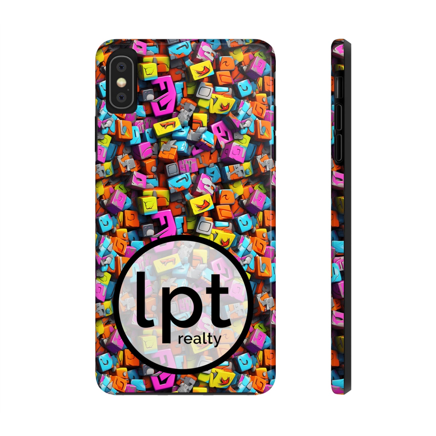 LPT Realty Logo -  3D Abstract Colorful Block Design Iphone Tough Phone Case