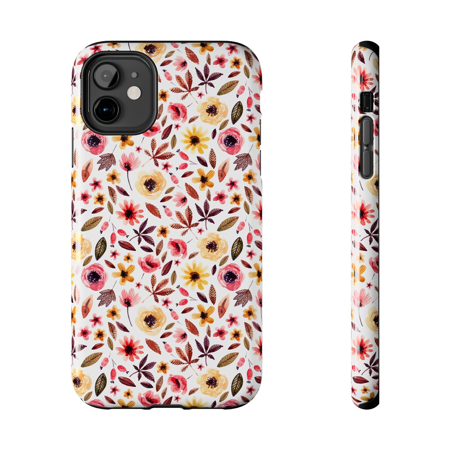 Pink & Yellow Spring Flowers Iphone Tough Phone Case