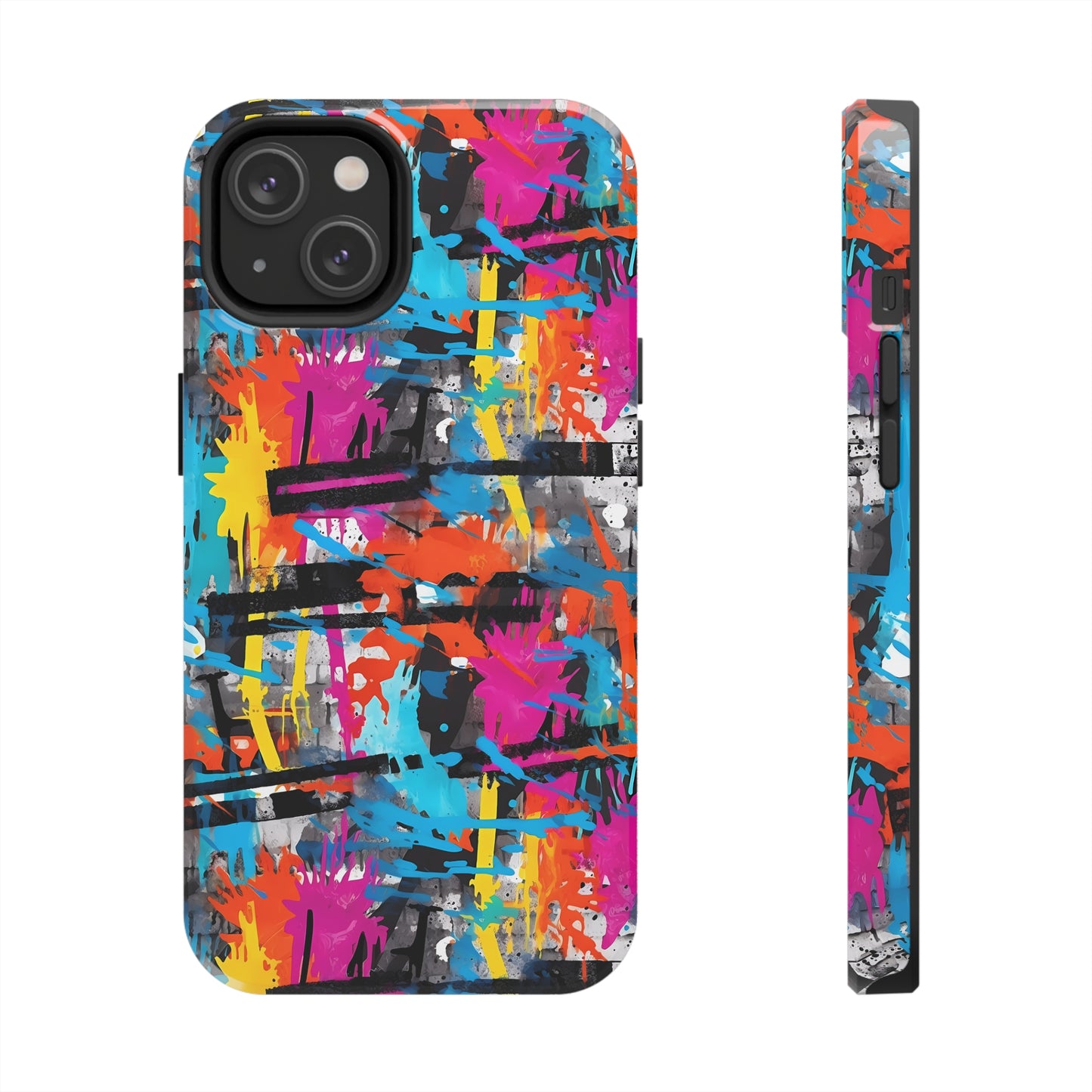 Rainbow Color Abstract Graffiti Design Iphone Tough Phone Case