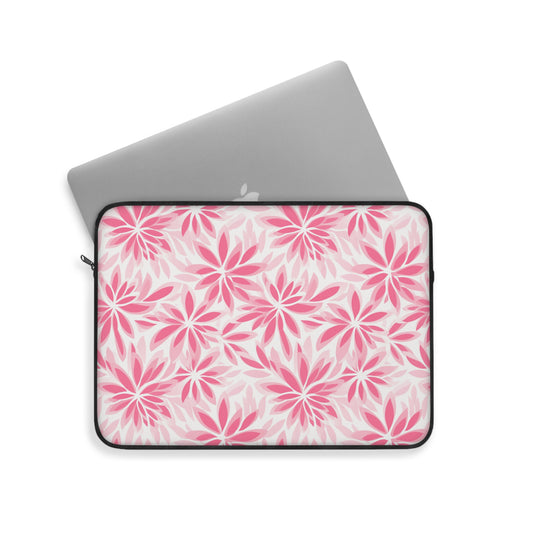 Blush Blooms Soft Pink Floral Pattern Laptop or Ipad Protective Sleeve 3 Sizes Available