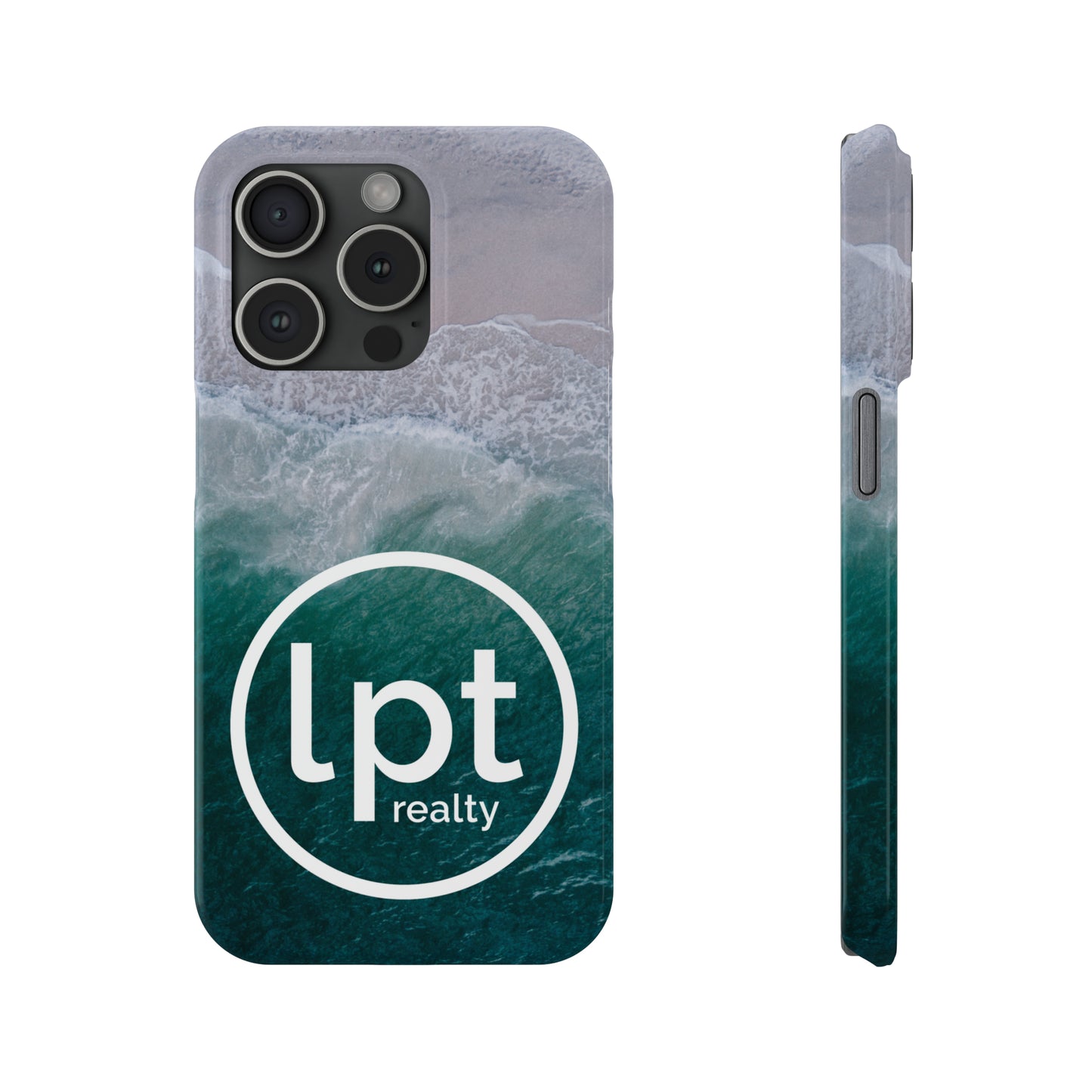 LPT Realty Logo -  Coastal Serenity: Beach and Ocean Bliss Iphone 15-12 Slim Phone Case