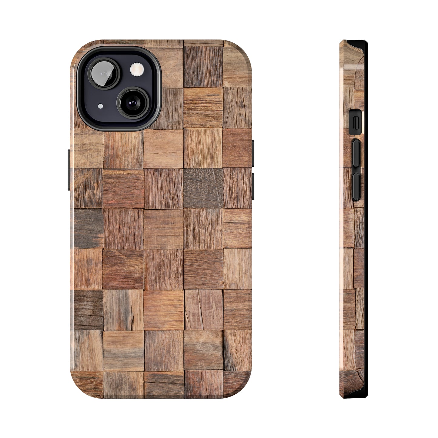 Organic Elegance Natural Woven Wood Design Design Iphone Tough Phone Case