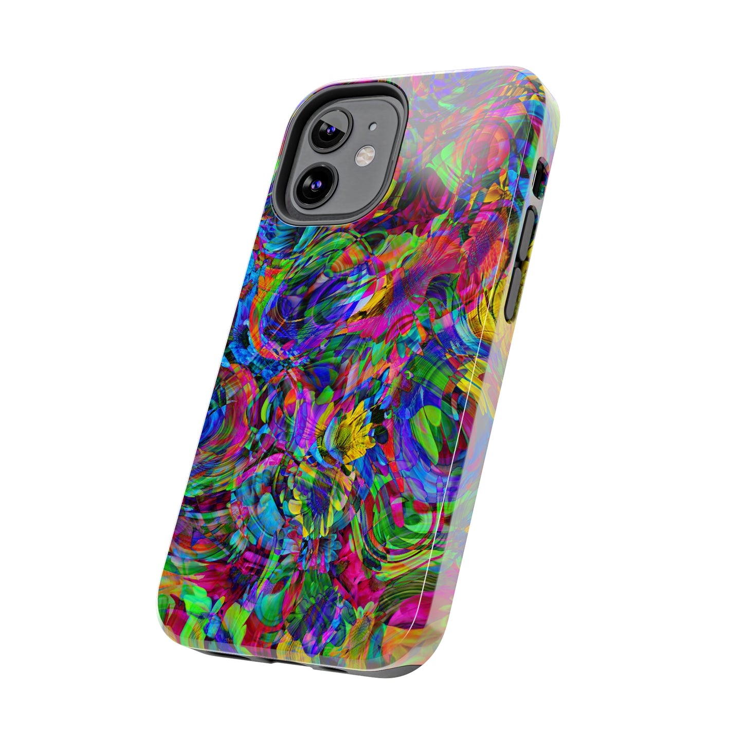 Rainbow Swirls Design Iphone Tough Phone Case