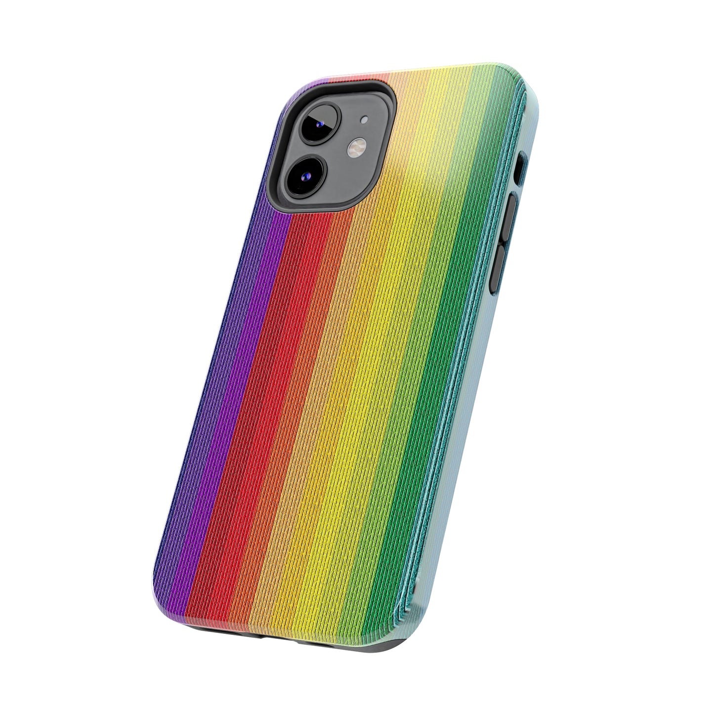 Rainbow Stripe Design Iphone Tough Phone Case