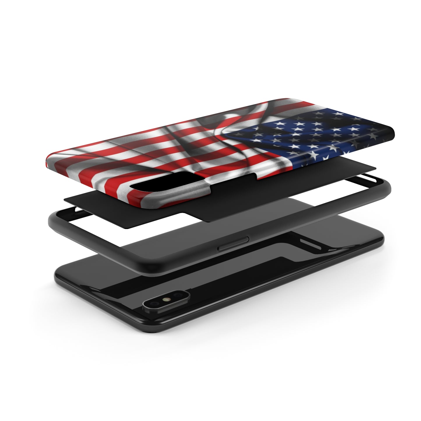 Proudly Unfurling: The American Flag Waves in Patriotic Splendor Iphone Tough Phone Case