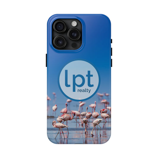 LPT Realty Logo -  Flamingos on the Beach Iphone Tough Phone Case