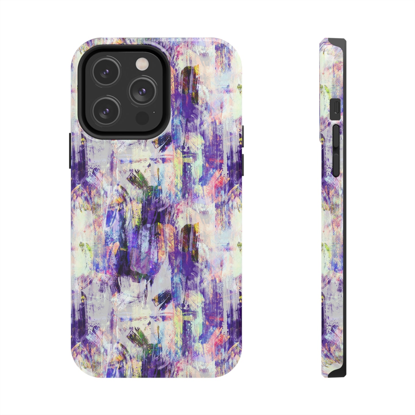 Purple Spring Painted Abstract Iphone Tough Phone Case