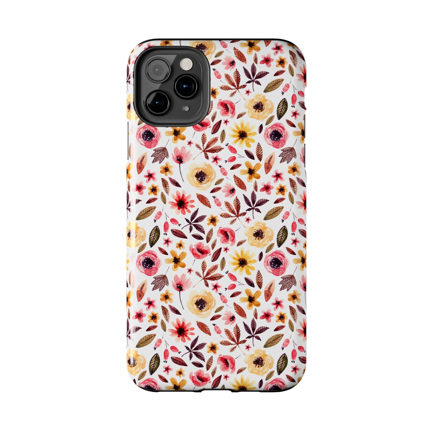 Pink & Yellow Spring Flowers Iphone Tough Phone Case