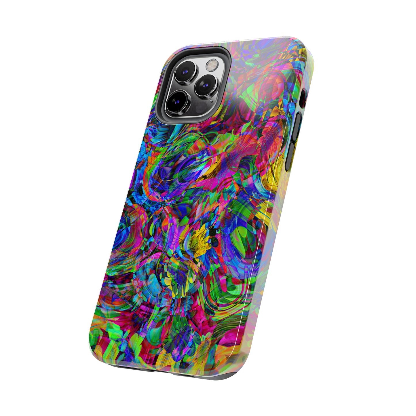 Rainbow Swirls Design Iphone Tough Phone Case