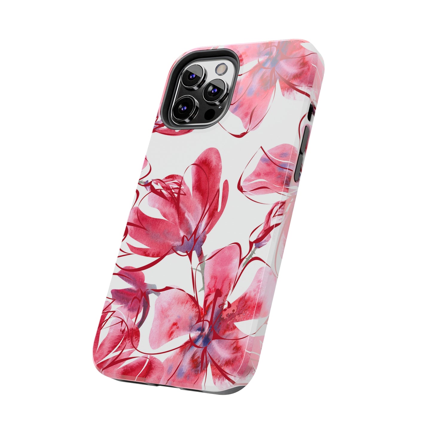 Large Pink Flower Iphone Tough Phone Case