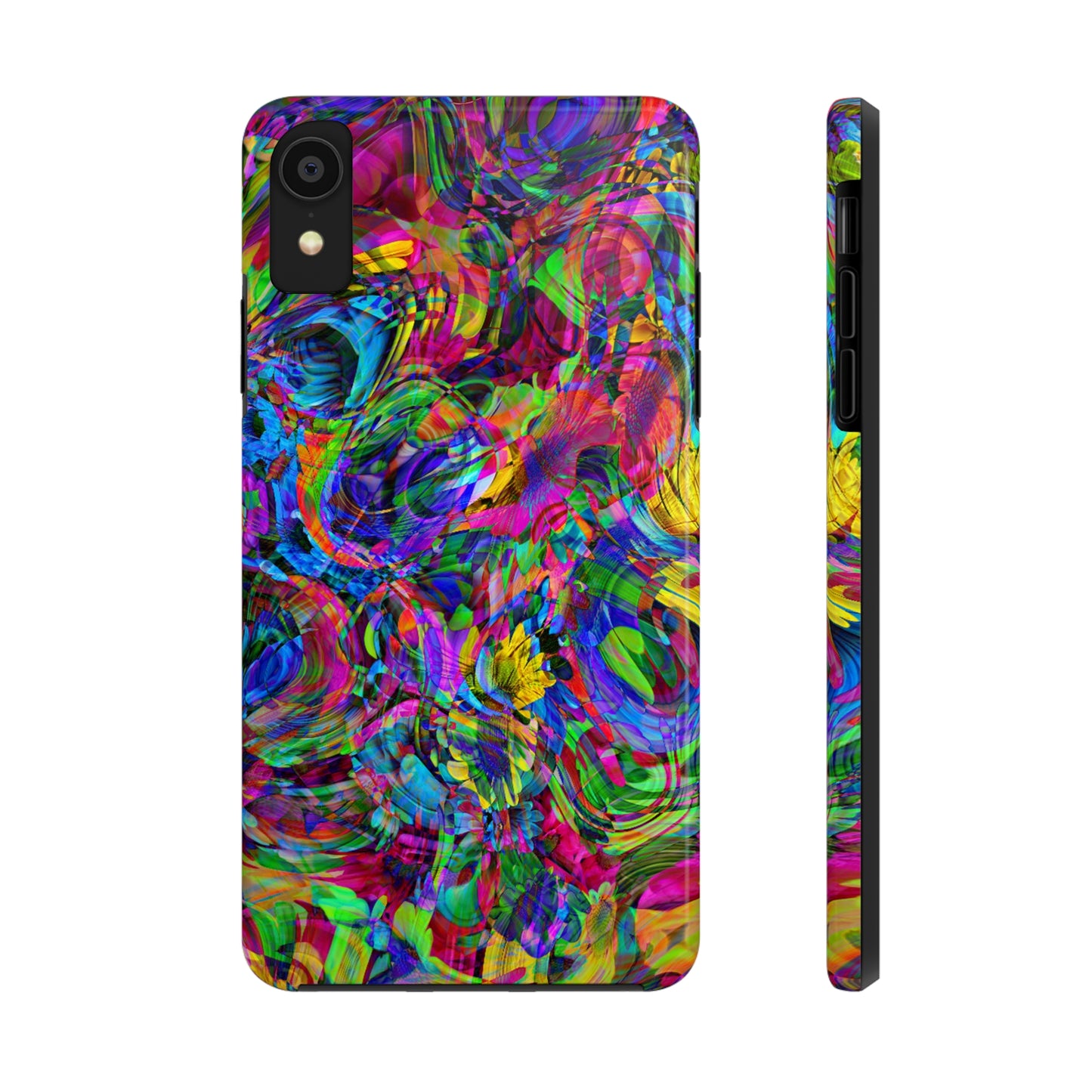 Rainbow Swirls Design Iphone Tough Phone Case