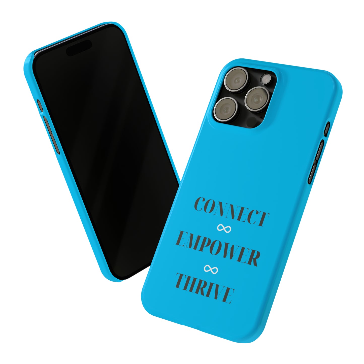 Blue with Connect Empower Thrive Iphone 15-12 Slim Phone Case