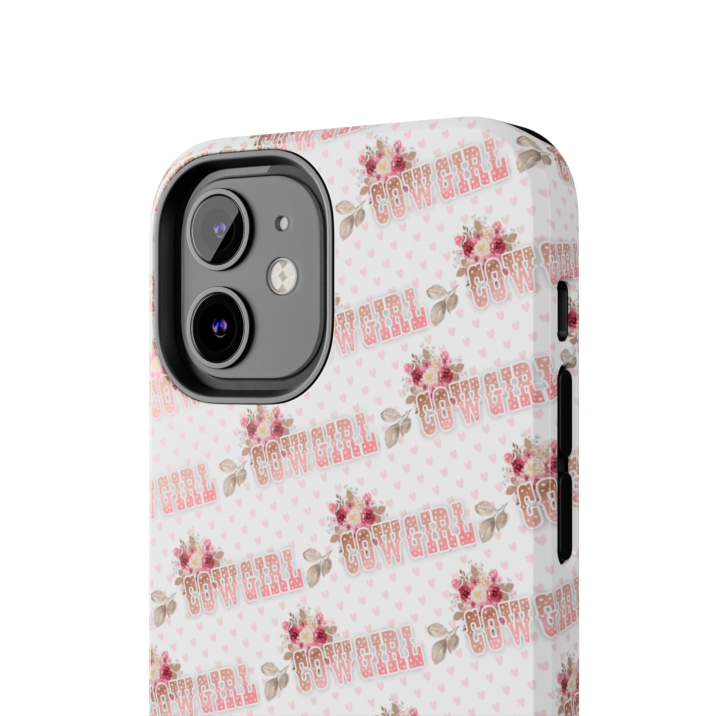 Pink Cowgirl and Flowers Iphone Tough Phone Case