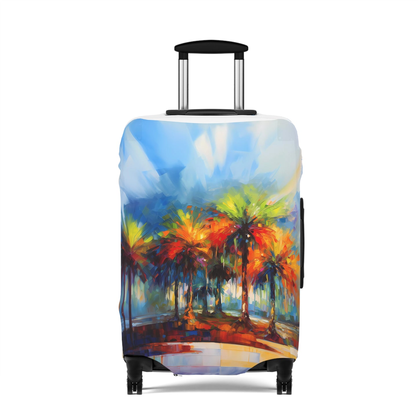 Dynamic Palmettos Abstract Depiction of South Carolina's Iconic Trees   - Luggage Protector and Cover 3 Sizes