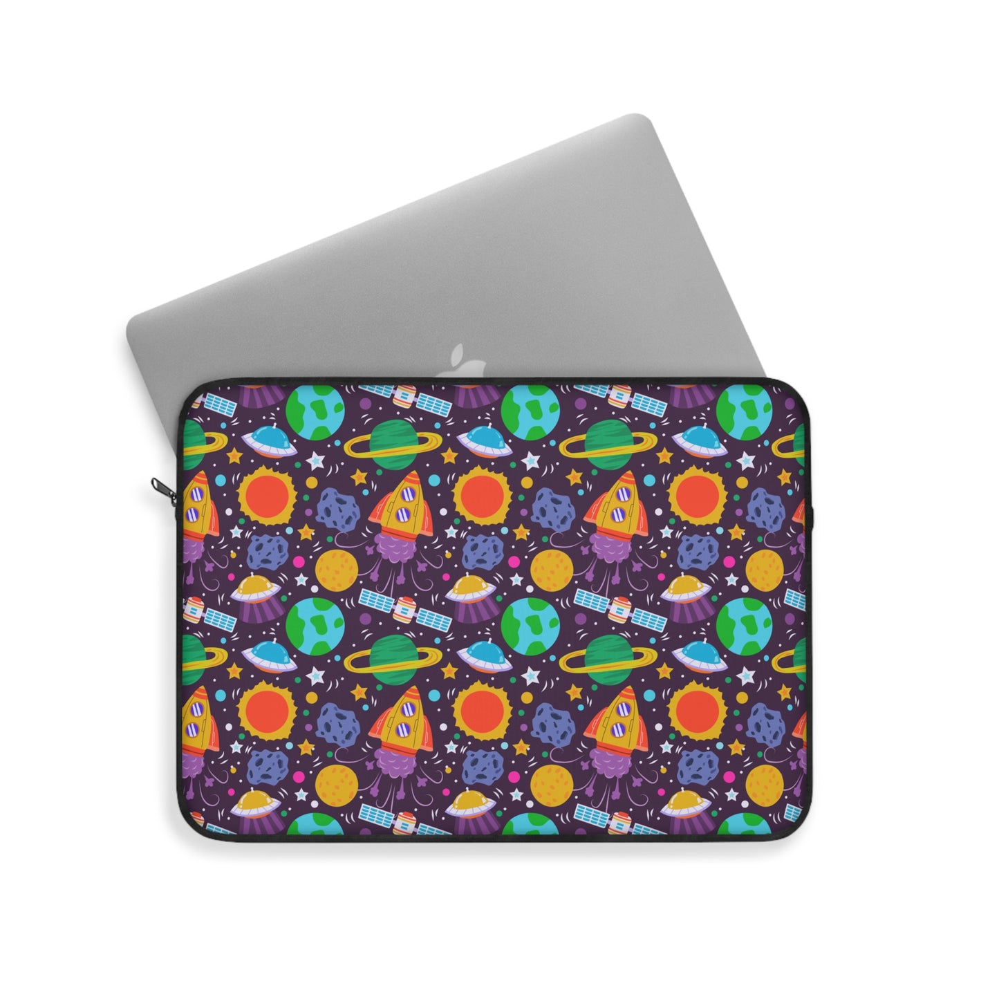 Galactic Adventure: Kids' Spaceships, Planets, and Stars Laptop or Ipad Protective Sleeve 3 Sizes Available