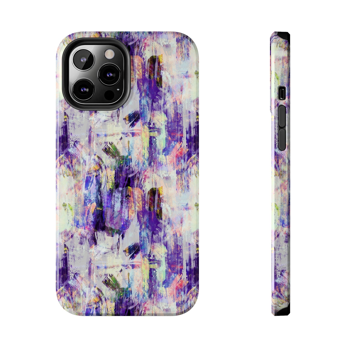 Purple Spring Painted Abstract Iphone Tough Phone Case