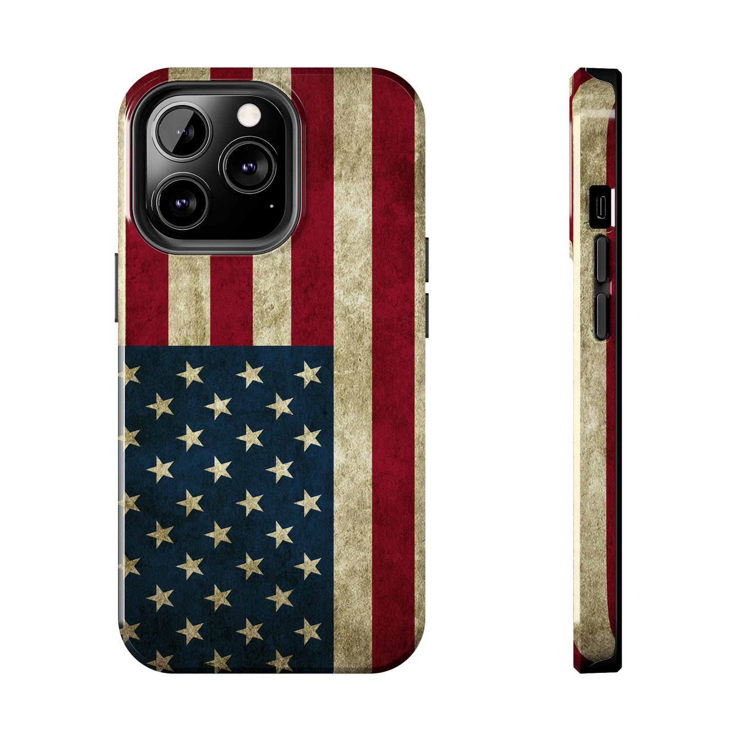 Rugged American Flag Iphone Tough Phone Case