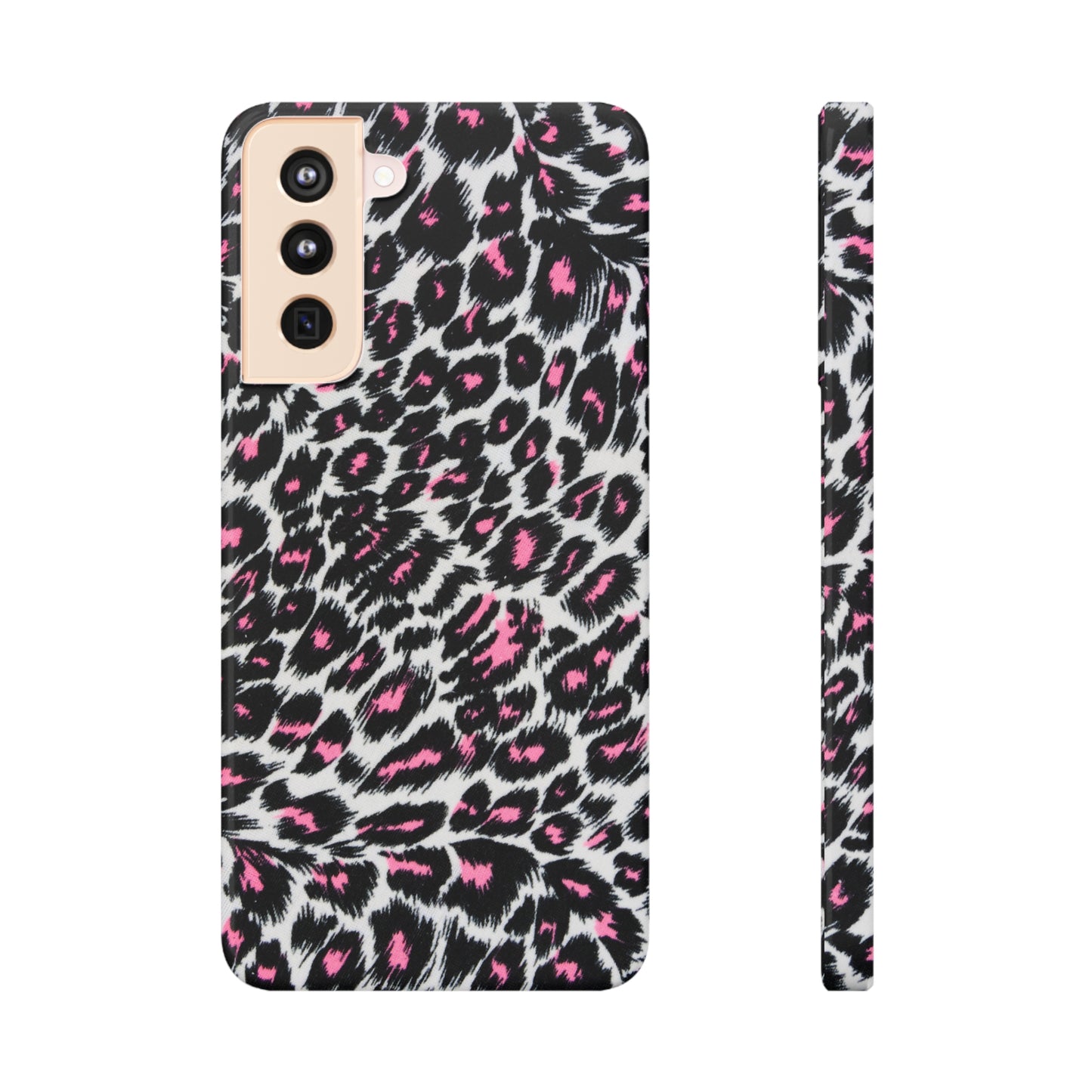 Fierce Femininity Pink and Black Leopard Print Samsung Slim Cases