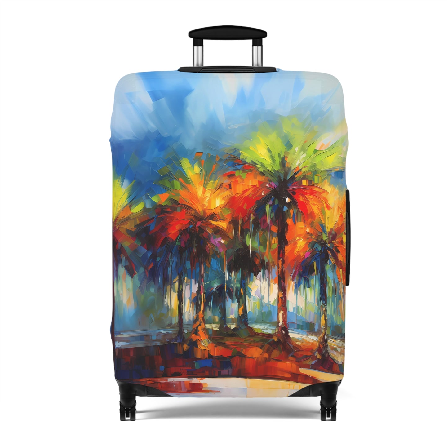 Dynamic Palmettos Abstract Depiction of South Carolina's Iconic Trees   - Luggage Protector and Cover 3 Sizes