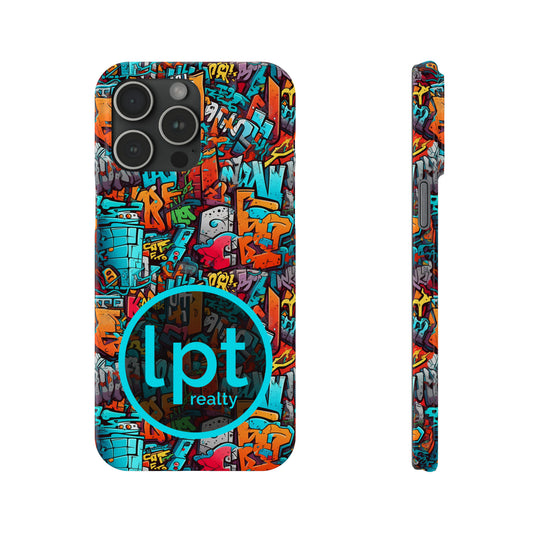 LPT Realty Logo - 3D Street Grunge Art Graffiti Style Design Iphone 15-12 Slim Phone Case