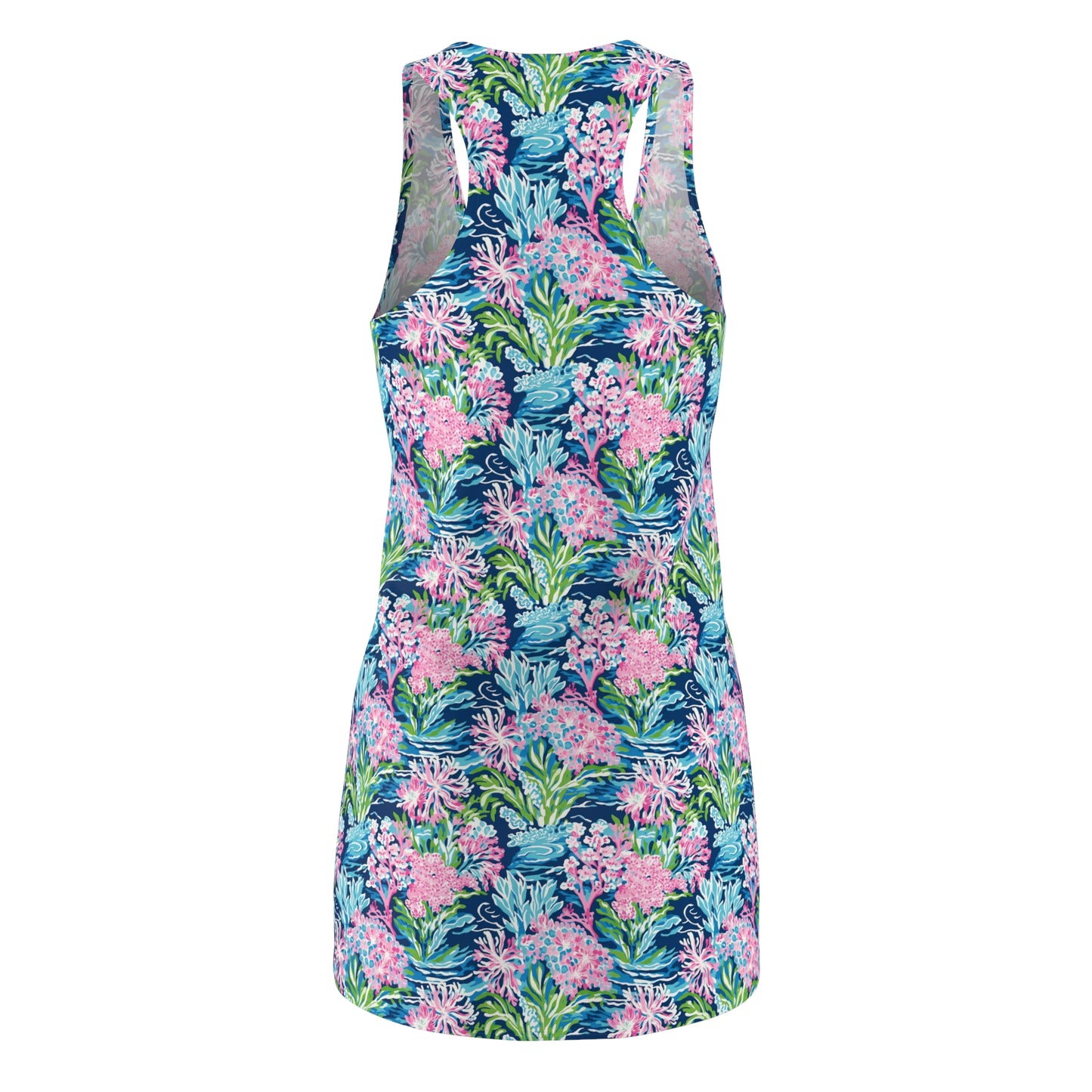 Blush Blossoms: Watercolor   Water Garden Adorned with Pink Flowers Women's Racerback Dress XS - 2XL