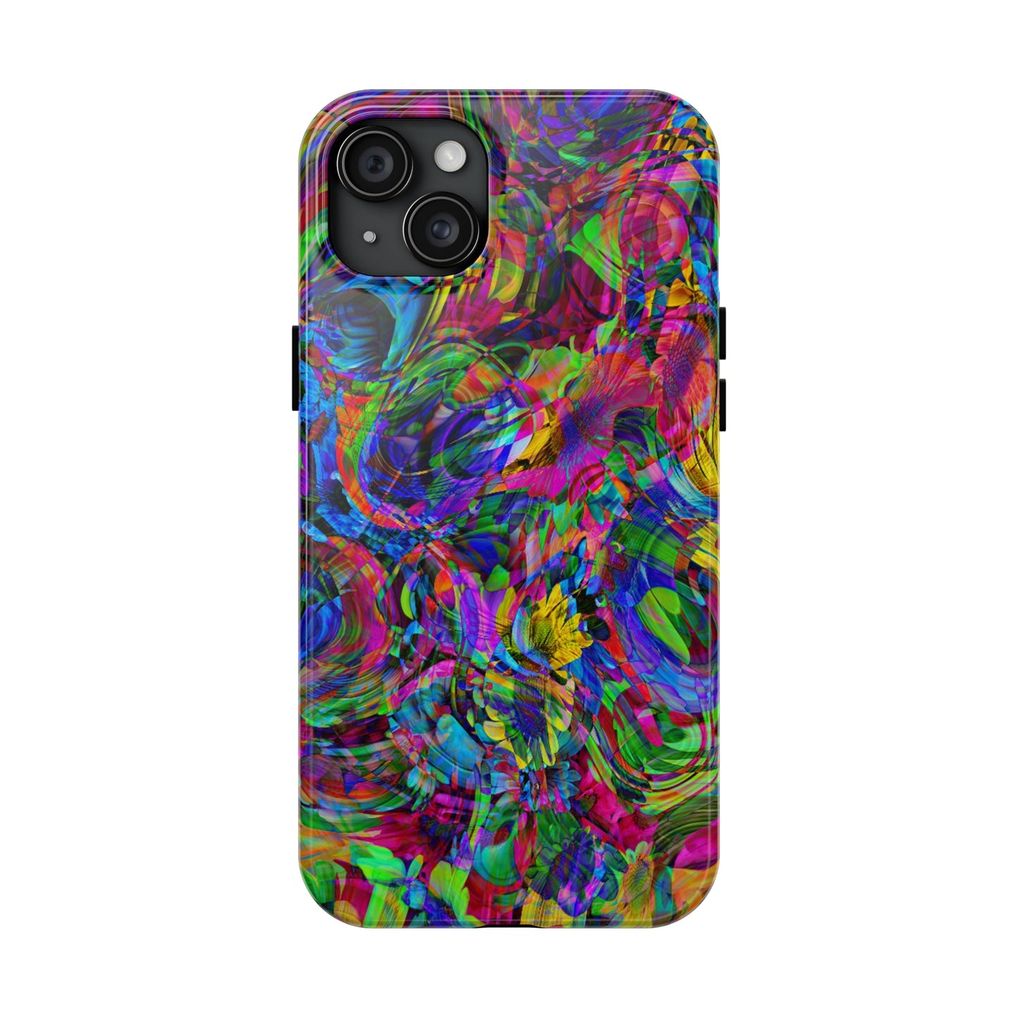 Rainbow Swirls Design Iphone Tough Phone Case