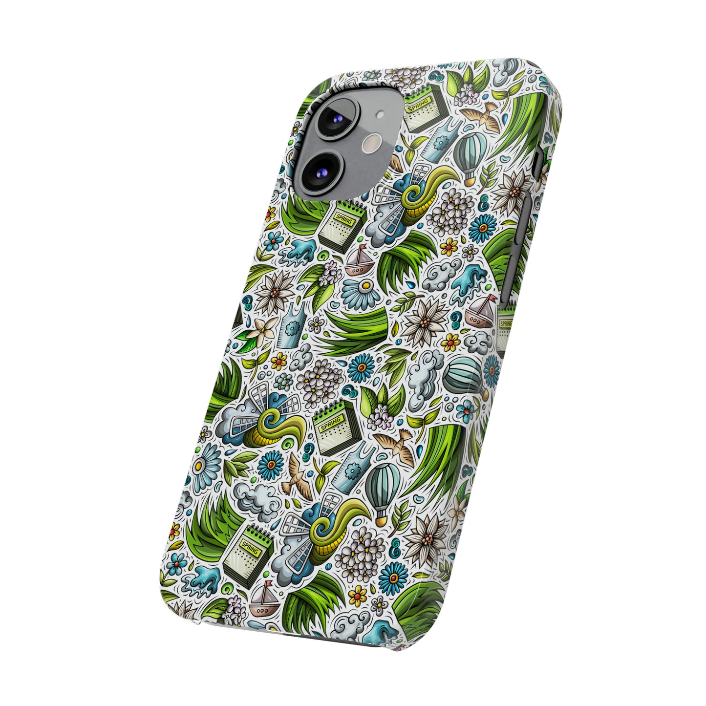 Spring Flowers and Gardening Design Iphone 15-12 Slim Phone Case