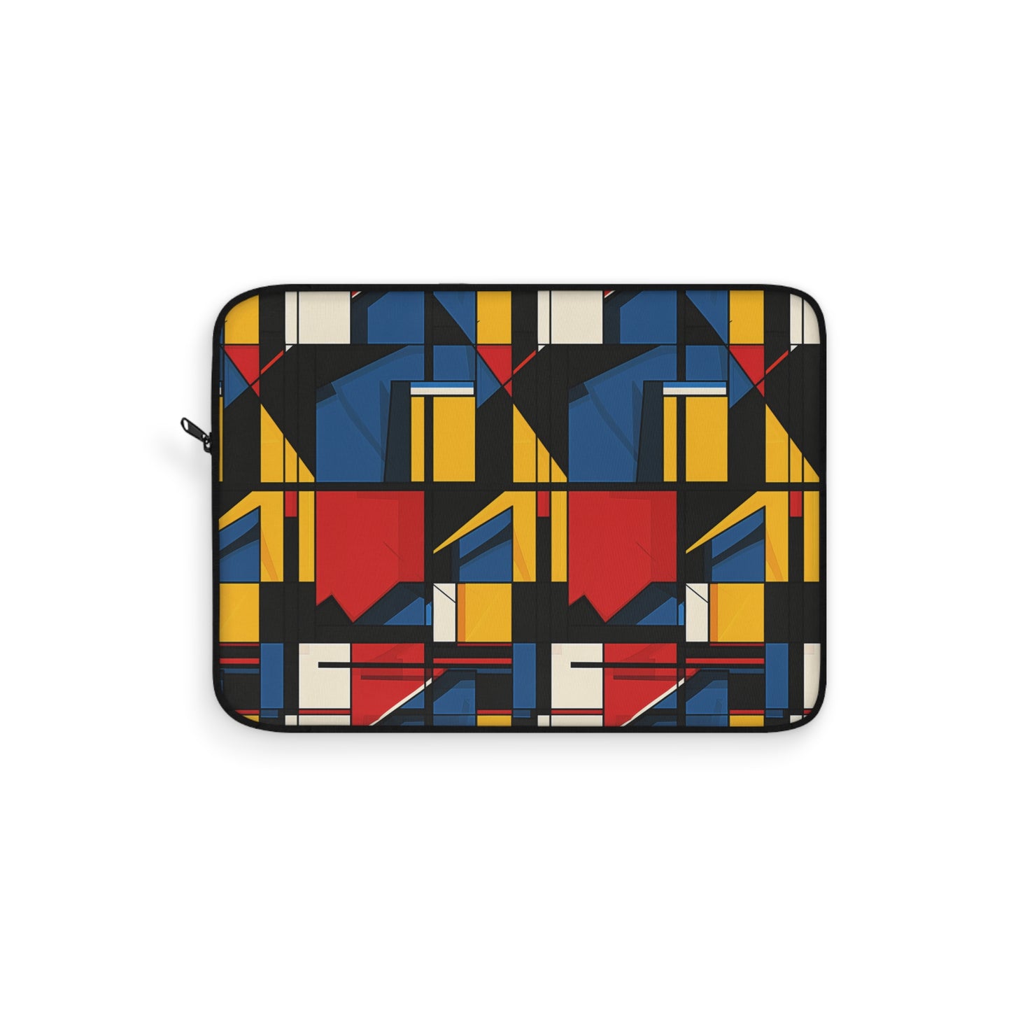 Mondrian-Inspired Bold Primary Colors and Black Lines Abstract Laptop or Ipad Protective Sleeve 3 Sizes Available