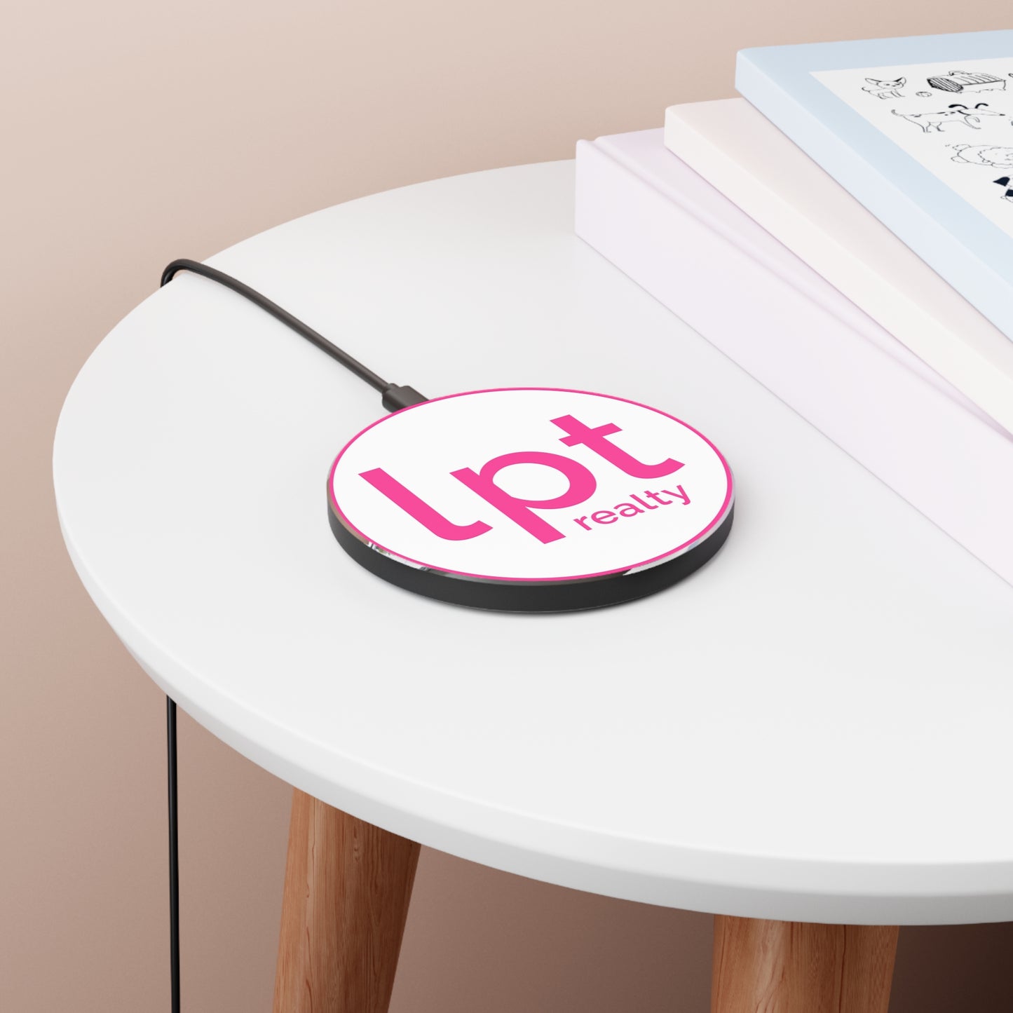 Wireless 10W Charger  - LPT Realty Logo Pink