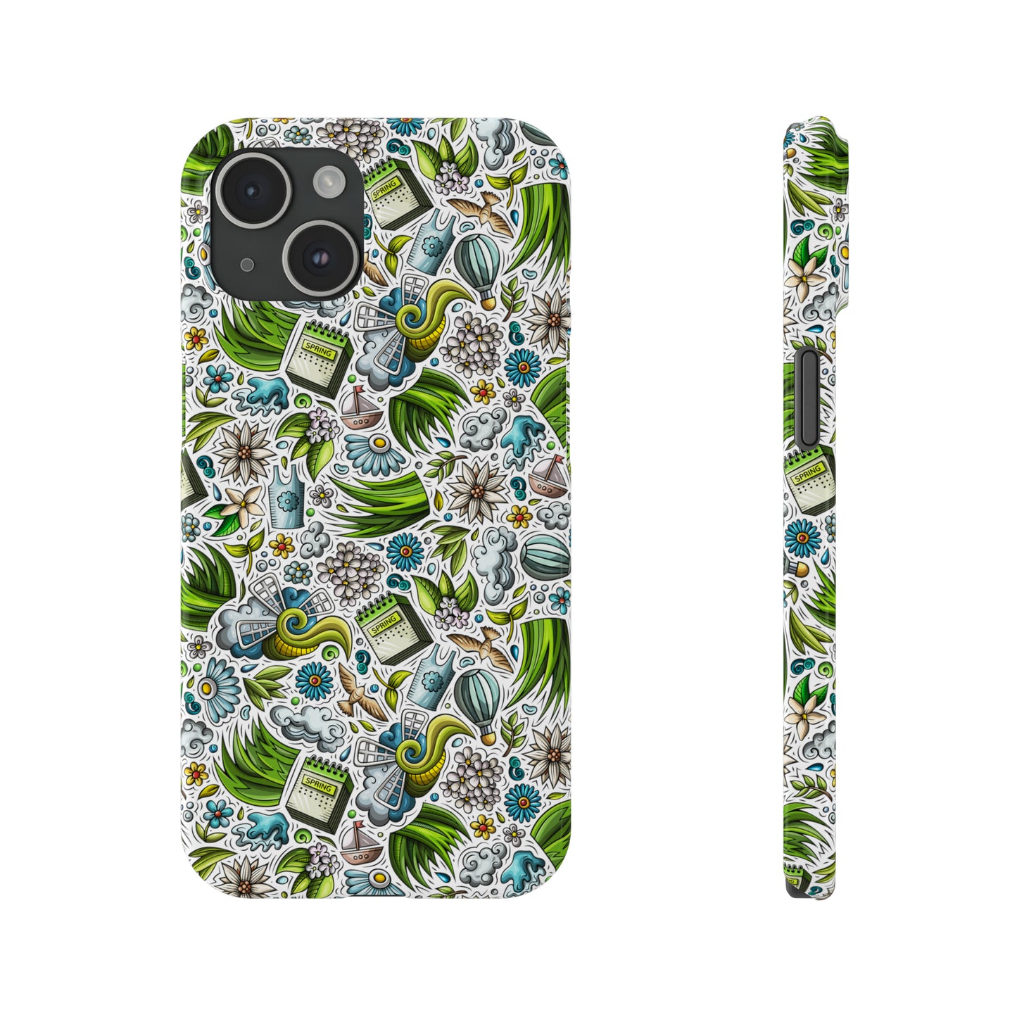 Spring Flowers and Gardening Design Iphone 15-12 Slim Phone Case