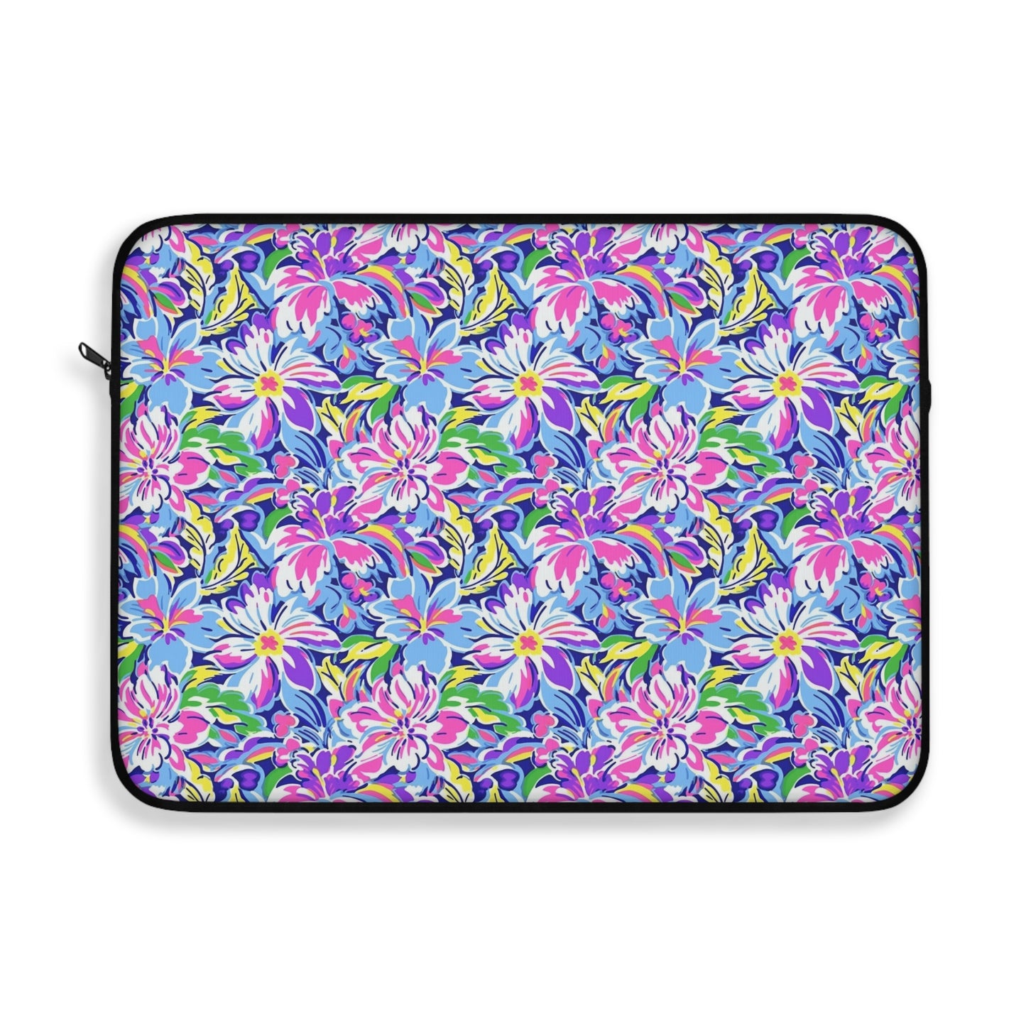 Tropical Burst: Vibrant Summer Flowers in Full Bloom Laptop or Ipad Protective Sleeve Three Sizes Available