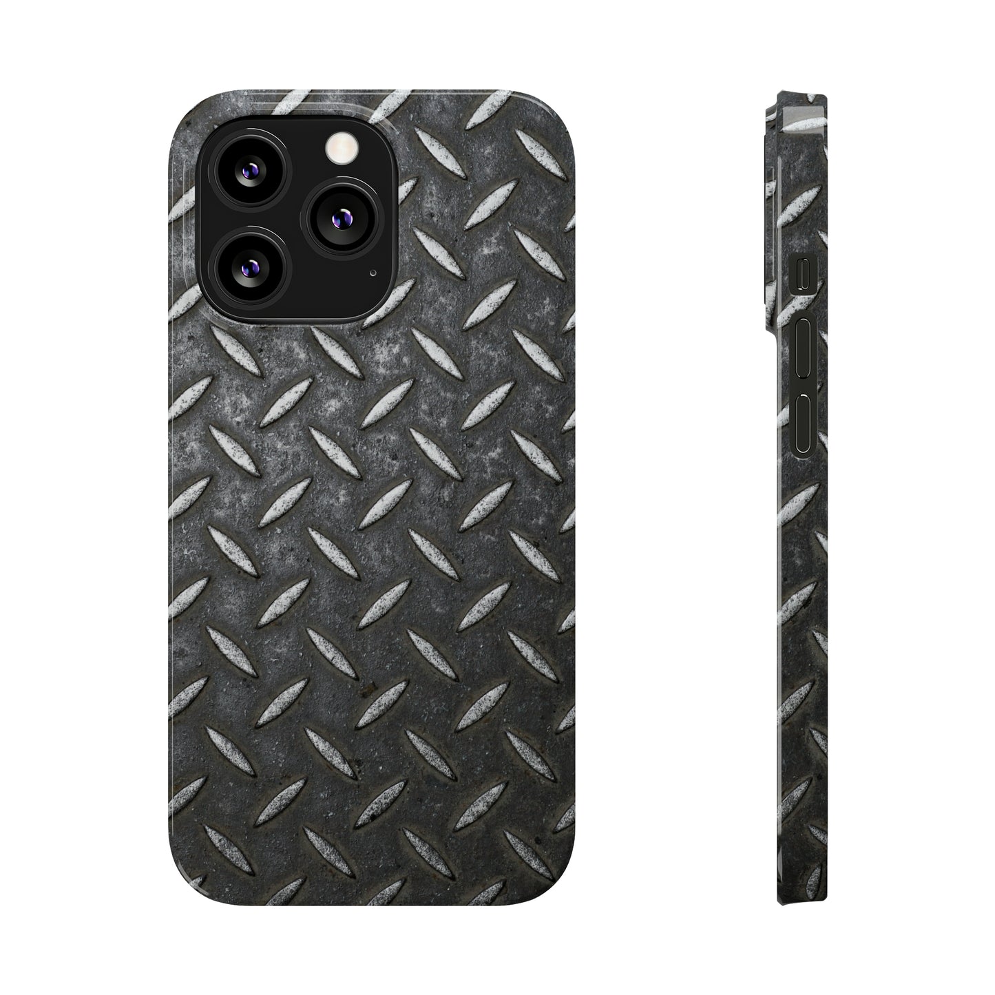 Steel Diamond Plate Design Iphone 15-12 Slim Phone Case