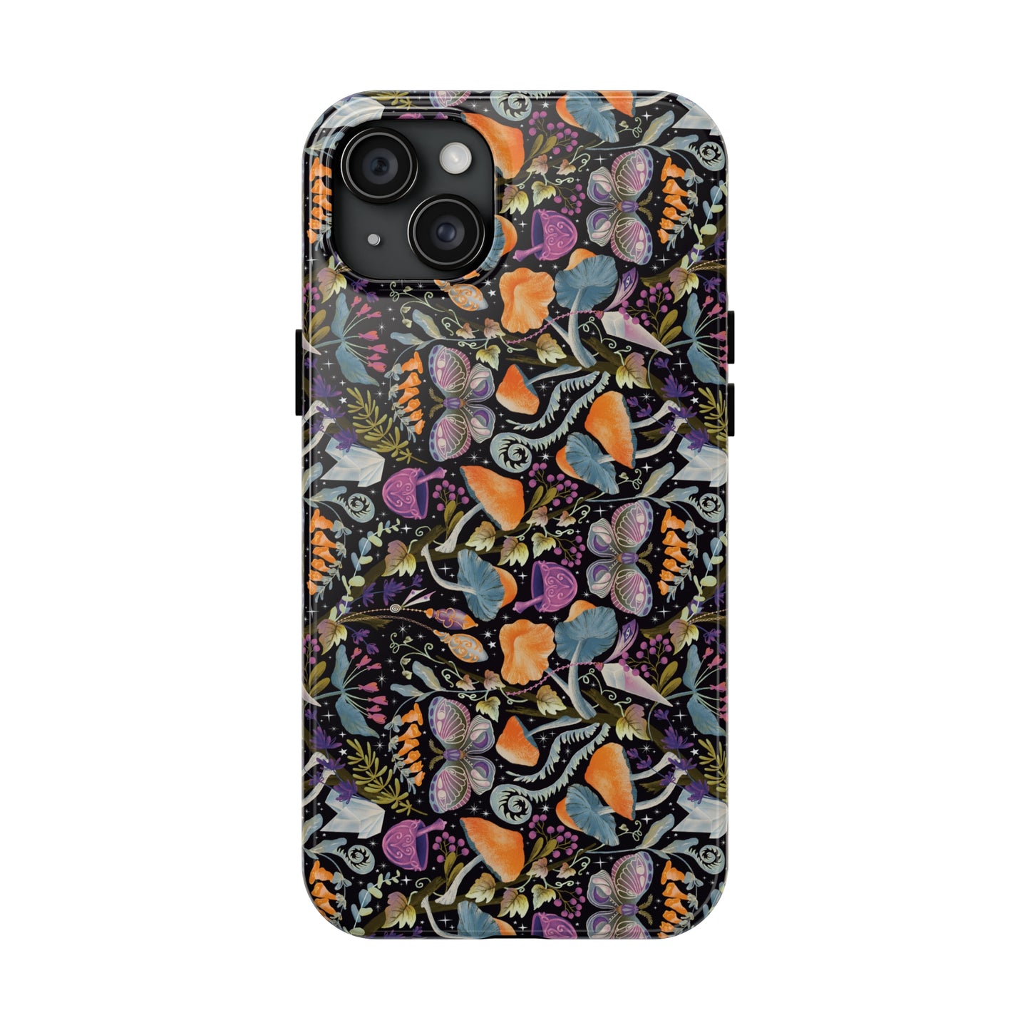 Whimsical Witches' Haven Mystical Garden of Mushrooms and Butterflies Iphone Tough Phone Case