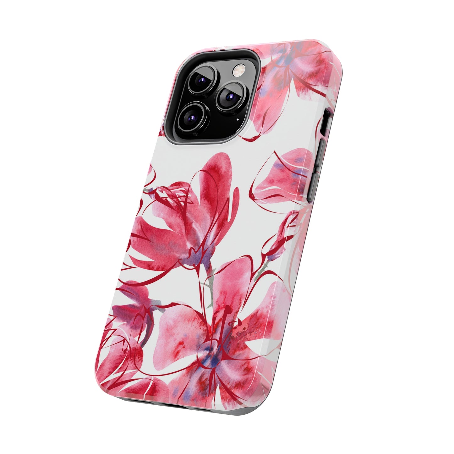 Large Pink Flower Iphone Tough Phone Case